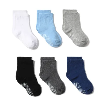 

Toddler SkiBeaut Non Slip Skid Ankle For Boys Grips Cotton Crew kids socks packFor 1-7 Years