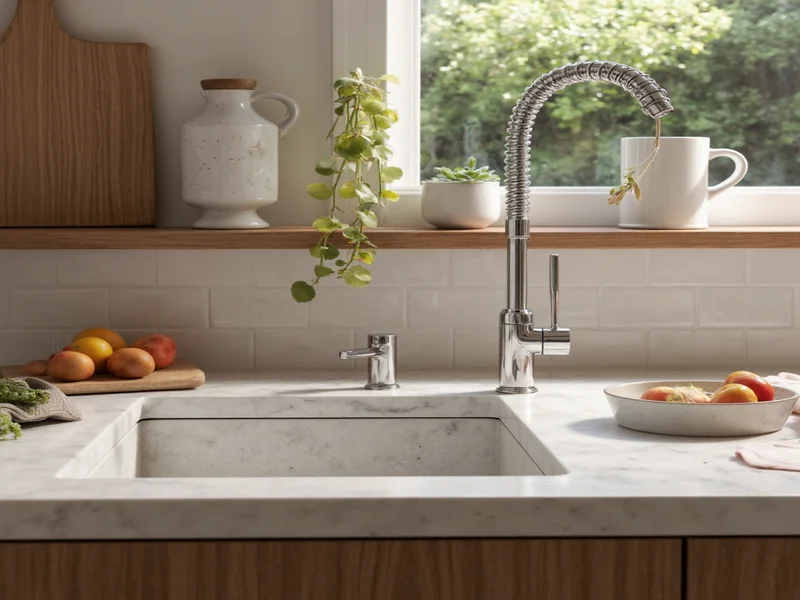 crafted kitchen and taps