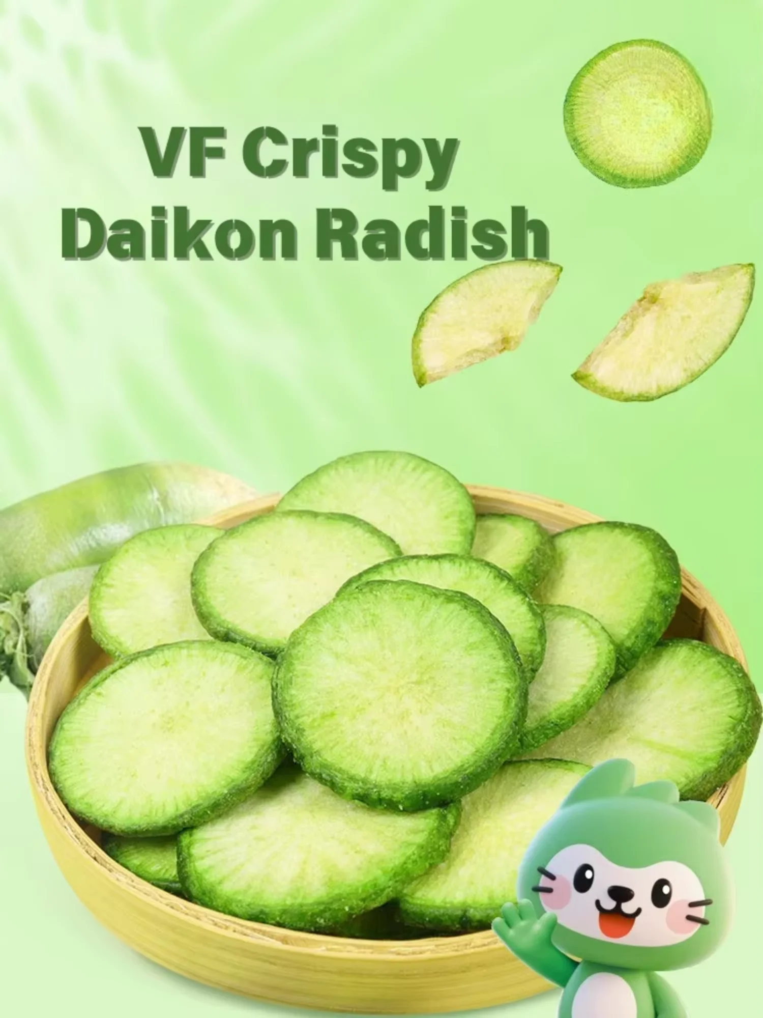 Wholesale Vacuum Fried Green Radish Crisps | Factory Direct Bulk H66056a7b8aae4f81830cd73096d03adaD