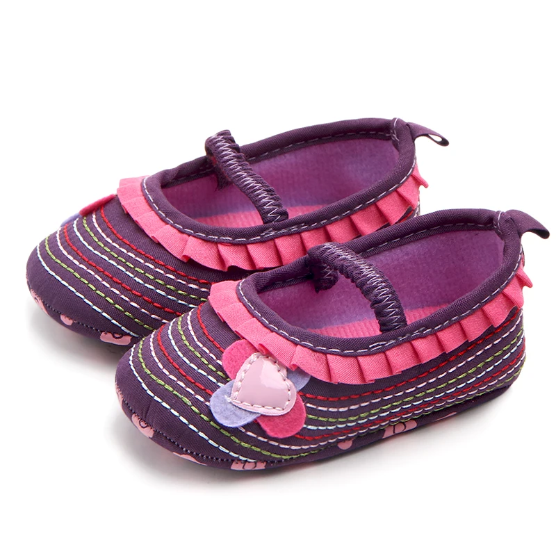 

Baby soft cotton breathable footwear prewalker baby girl shoes