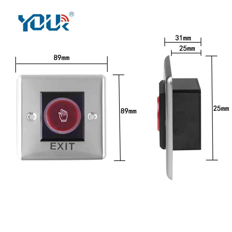 Rts Outdoor Push Button Switch Infrared Sensor Touchless Push Button