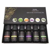 

Amazon Hot Sale Private Label 10ml Natural 100% Pure Organic Aromatherapy Massage Essential Oil Gift Set For Diffuser