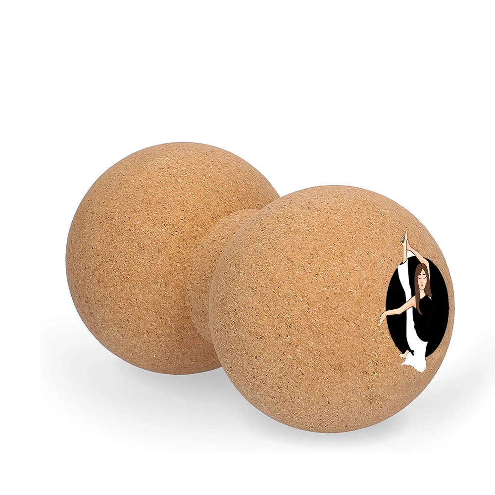 

High density soft fine muscle peanut cork massage yoga balls for sport wholesale