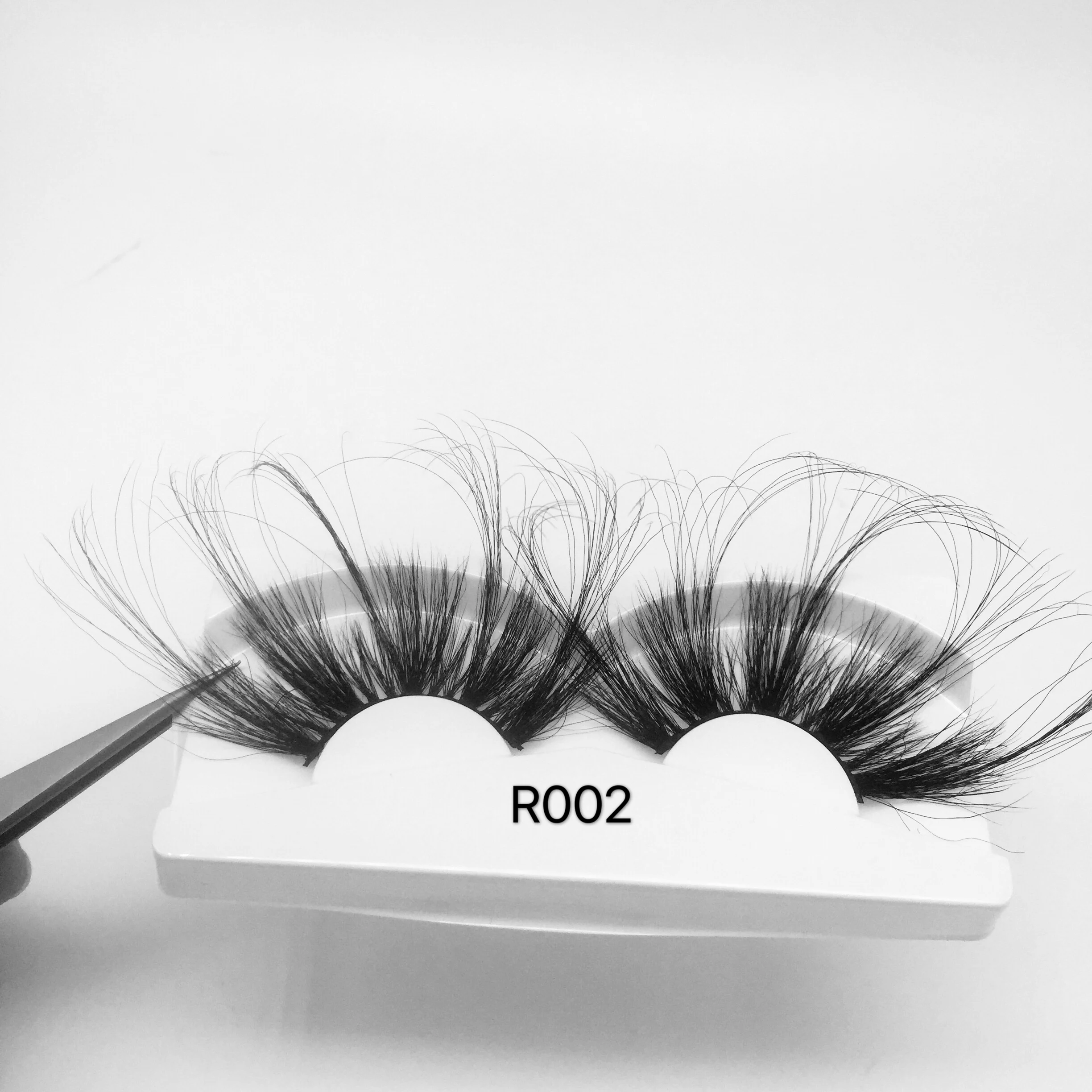 

Best makeup waterproof black 70mm real mink eyelash private label liquid magnetic eyeliner eyelashes with tweezer set