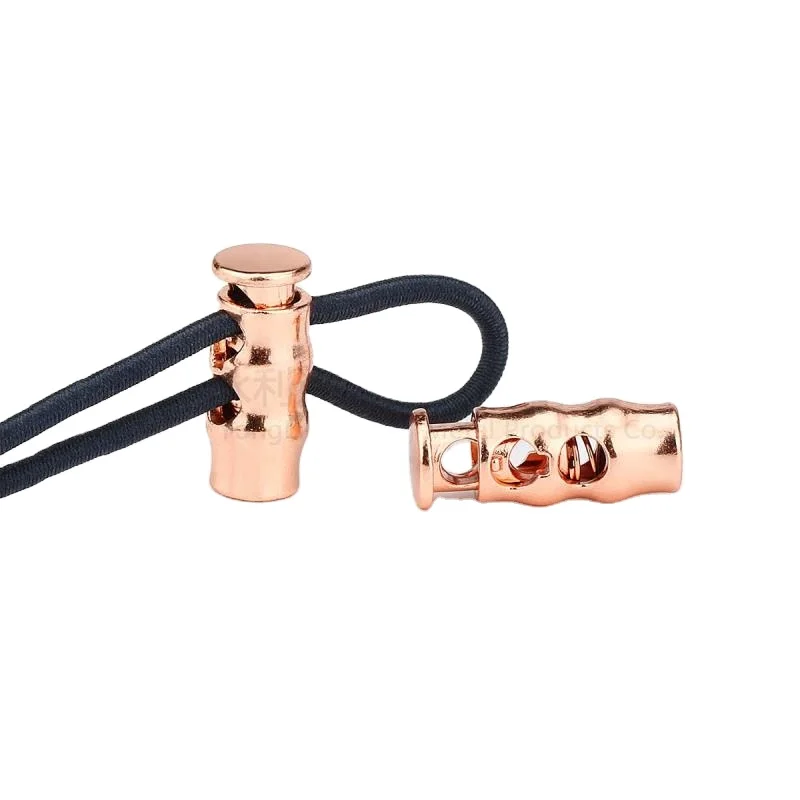

Windbreaker rose gold metal stopper strings lace lock for garments, Customized