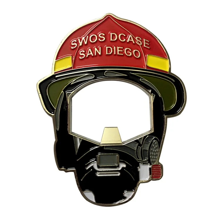 

San Diego Design Oem Army Man Fire Cap Soft Enamel Metal Beer Bottle Opener