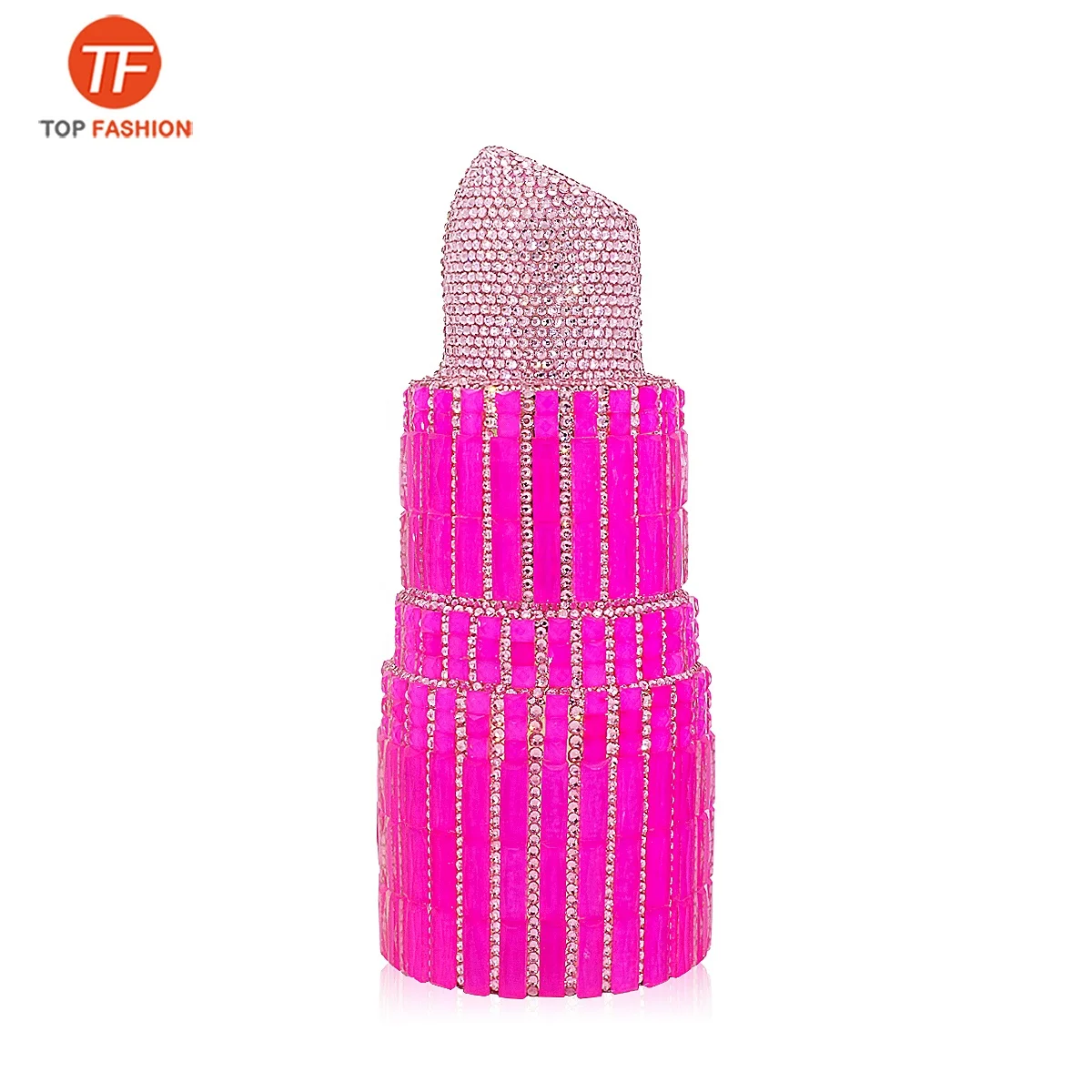 

Factory wholesale 2020 New Crystal Lipstick Crystal Evening Bag Rhinestone Clutch Purse Diamond Wedding Party bags, ( accept customized )