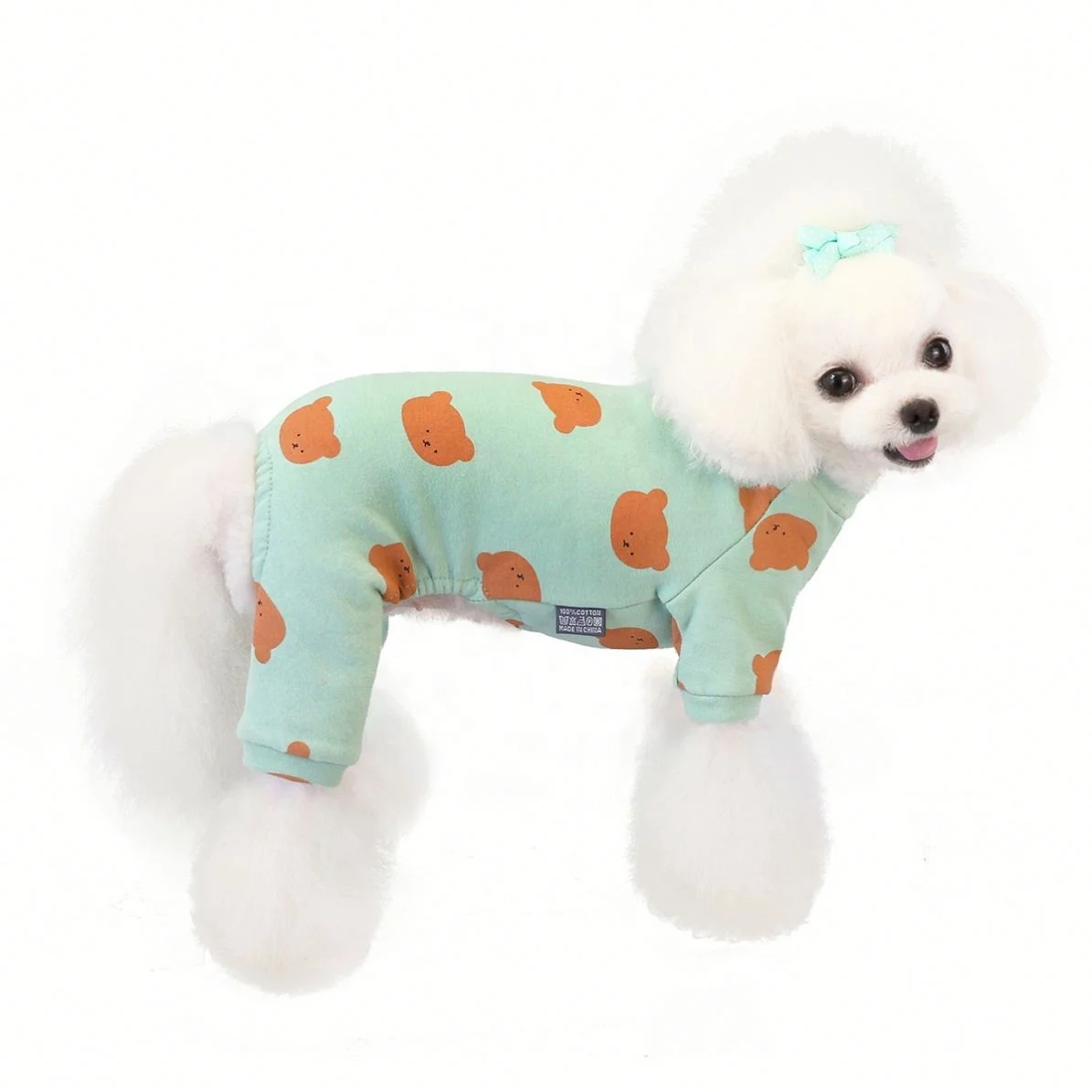 

Jhcentury Cute Print Bear Heart Carrot Print Pet Four Legged Clothes Dog Coats Pet Clothes Winter, Picture