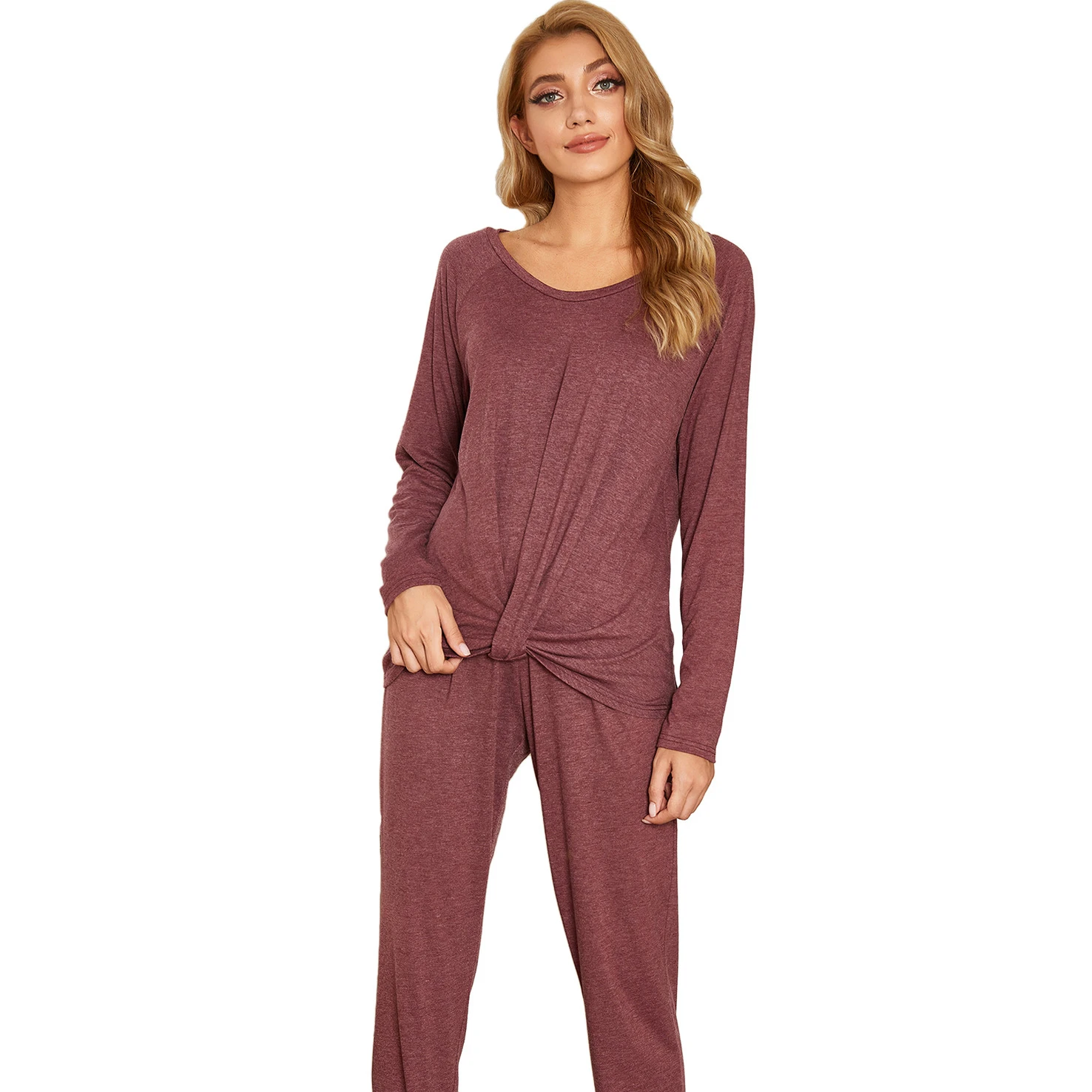 

New style long sleeve trousers home pajamas