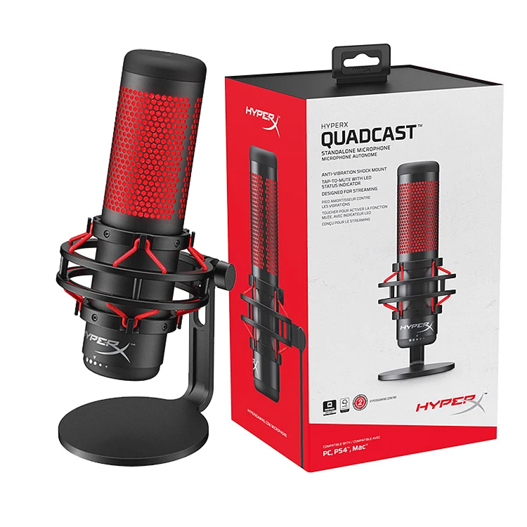 

Hyper X QuadCast Professional Electronic Sports Microphone Computer Live Red HyperX QuadCast Microphone