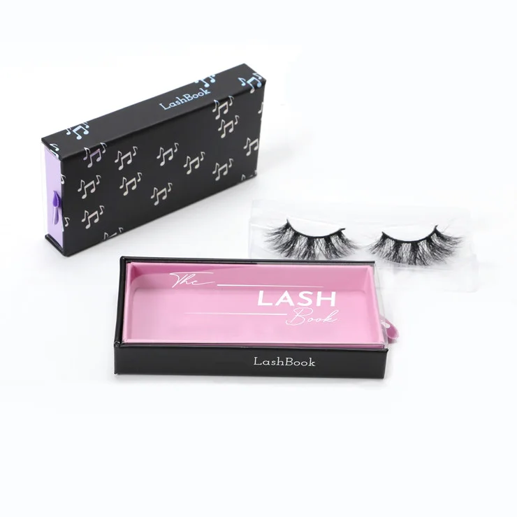 

packaging pink black matte eyelash vendor customized boxes