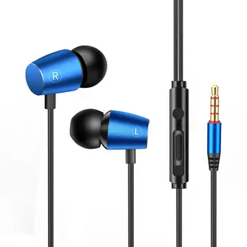 

OEM Special Sport wired Handfree in ear mobile earphone with mic, Black/silver/red/blue/ customized