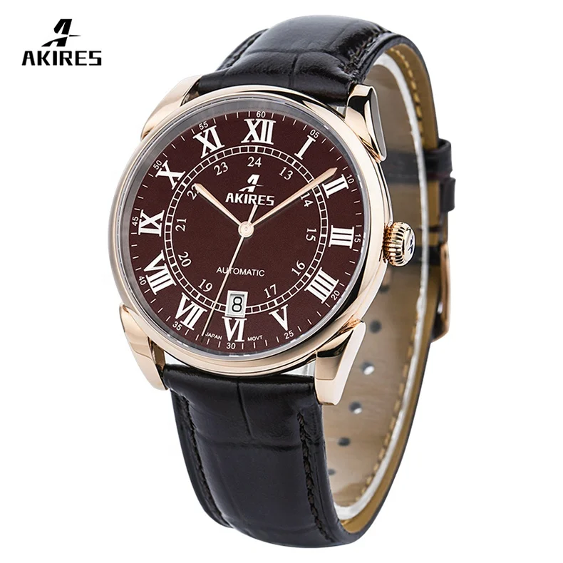 

new luxury men watches automatic oem stainless steel strap wrist watches 5 ATM water resistant stainless steel watch
