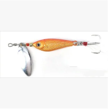 

new 5cm 7g pike seabass long shot With Rotating sequins jig hard Fishing Lure, As picture