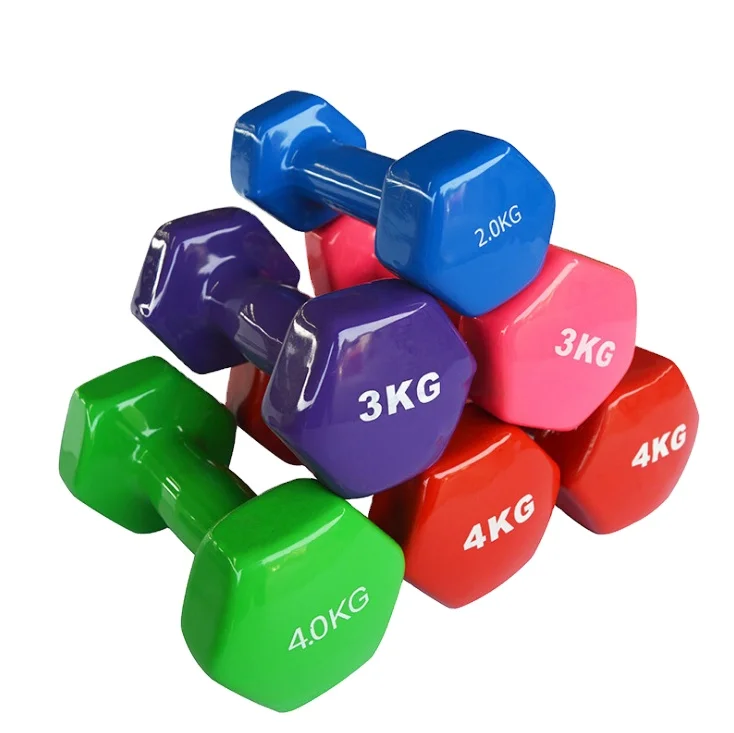 

Factory Hot Sale Free Weights Fitness Colorful Commercial Gym Hex Dip Mini Neoprene Pvc Coated Dumbbell Training Vinyl Dumbells, Pink/blue/red/violet