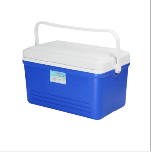 

Low Price Promotion Mini Blue And Red 16L Blood Vaccine Plastic Cooler Box Beer Can Drinking Ice Cooler Box With Handle, Any pantone colors