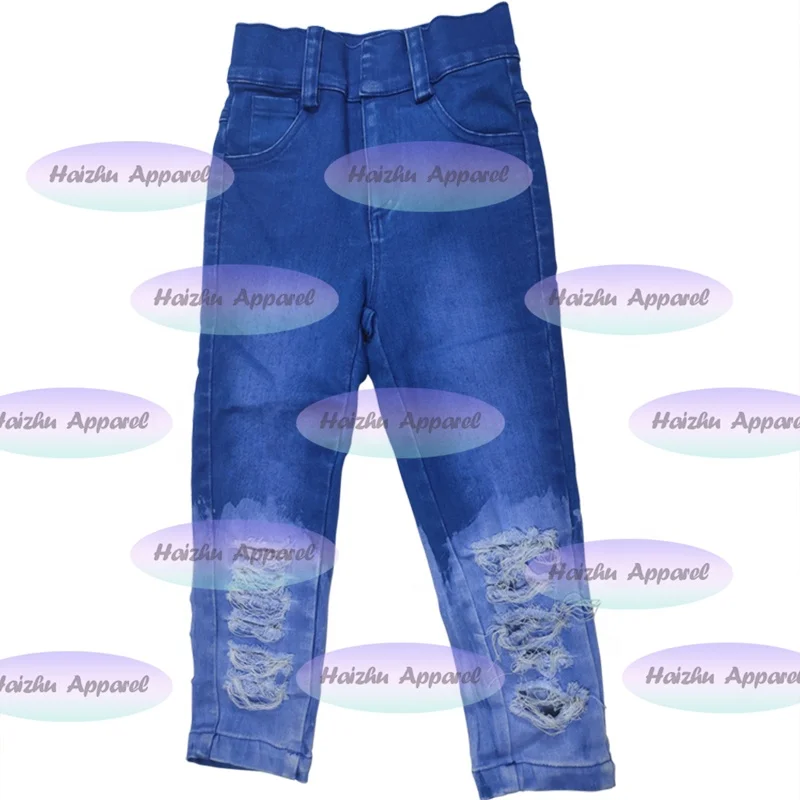 

Ae-3 Wholesale toddler girl ripped jeans neutral design kids jeans baby boy pants hight quality denim panty girl jeans