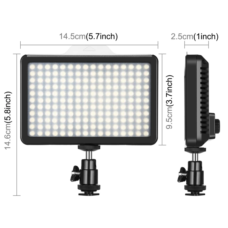 

Logo accept PULUZ Dimmable Studio Light 176 LEDs 12W 3300-5600K Video Light TOLIFO Photo Studio Video Light