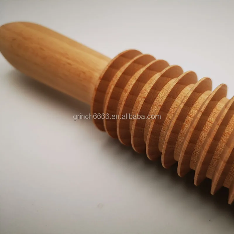 2019 New Rolling Pin Interesting 14 Pattern Carved Beech Rolling Pin Kitchen Baking Cookie & Pastry Dough Pasta etc Tool by LEEDY 37cm