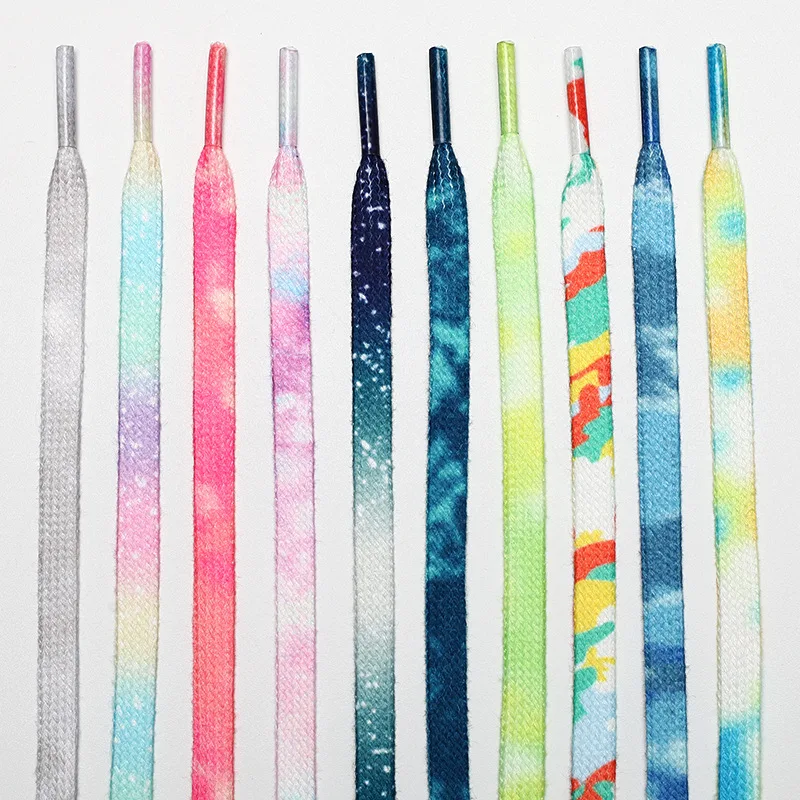 

Good Quality Multi Colors Dyeing Boot Laces Cords Flat Shoelaces for AJ Shoes