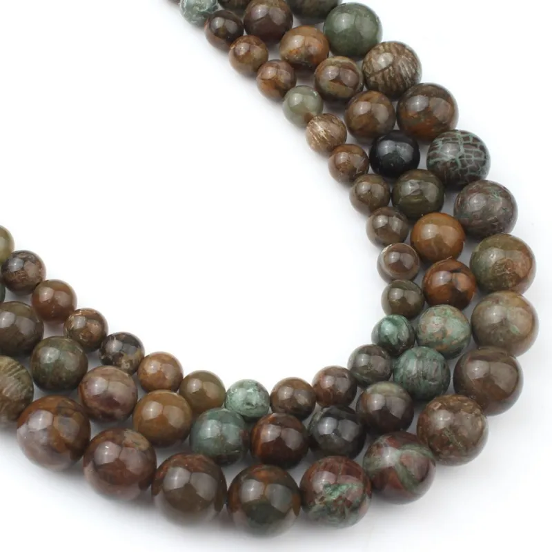

Natural Stone 6/8/10mm Snake Skin Stone Round Loose Beads for Handmade DIY Necklace Bracelet