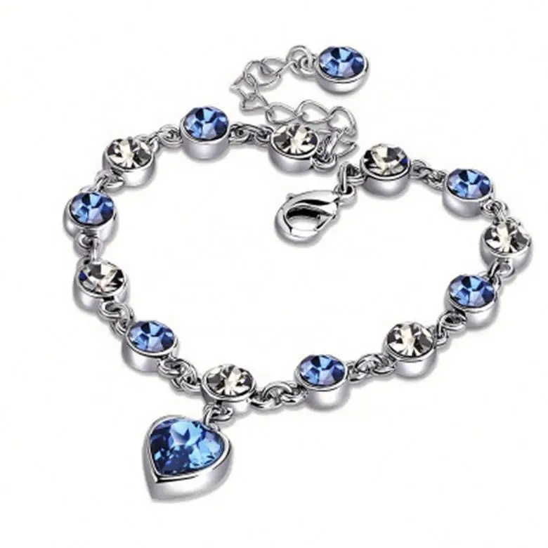 

Fashion Crystal Heart Bracelet Temperament Women's Diamond Bracelet, Picture