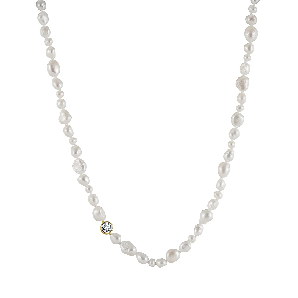 GPN70 RINNTIN New Arrival Women's Cultured Freshwater Pearl Beaded Strand Necklace