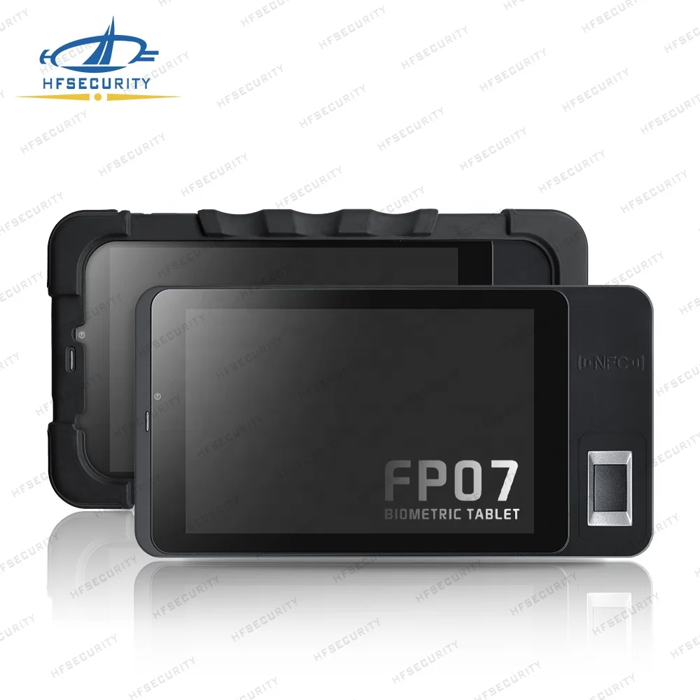 

Free SDK 2022 Hot sales Built-in fingerprint sensor module 2D PDF417 Barcode Android biometric tablet terminal HF- FP07