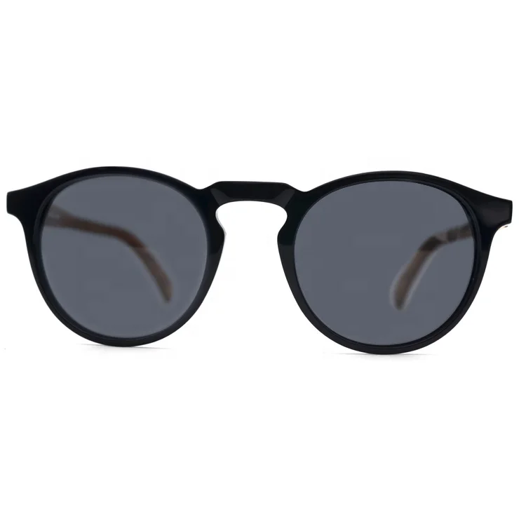 

High Quality Wholesale Acetate Frame and wooden temple Sunglasses Polarized Gafas De Sol Hombre, Picture