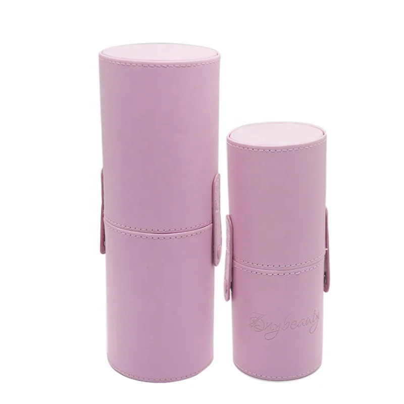 

single PU Leather barrel makeup brush bag Cosmetic Storage, 9colors