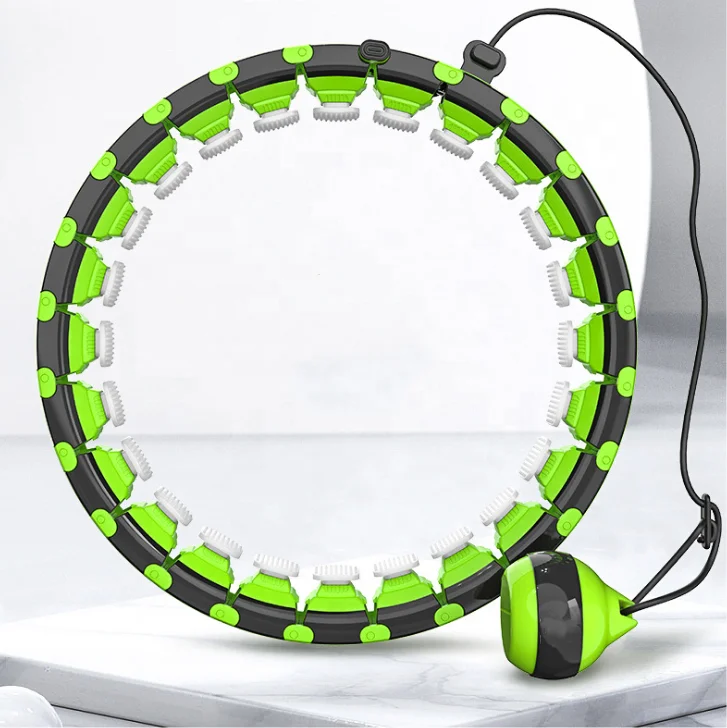 

High Quality Fitness Equipment Eco-friendly ABS Detachable Hoola Hoops Weighted Body Building Hula Ring, Multi color