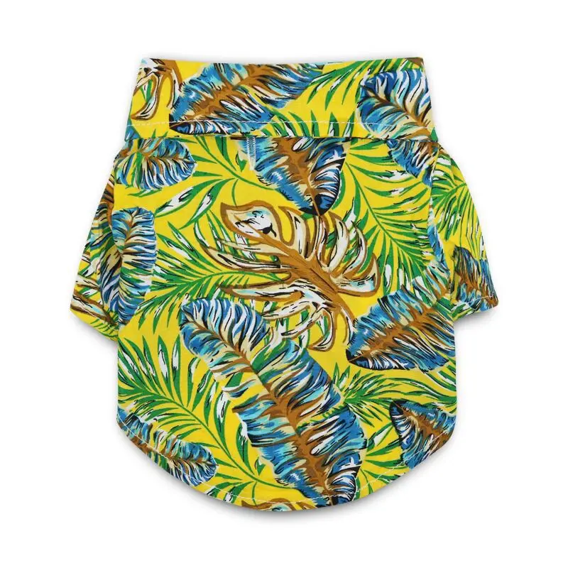 

2021 Summer Polyester New Hawaiian Pet Shirt Stylish Dog Cloths, As photo