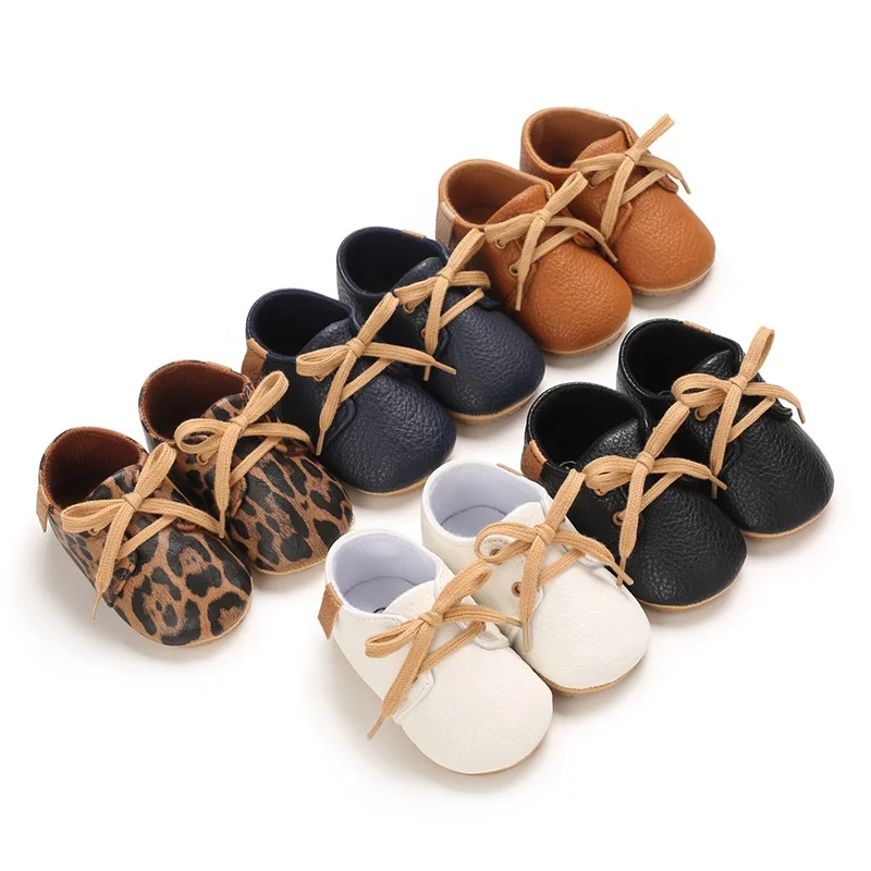 

2021 Autumn Spring Baby Shoes Newborn Boys Girls PU Leather Moccasins First Walkers Baby leopard Shoes, As picture