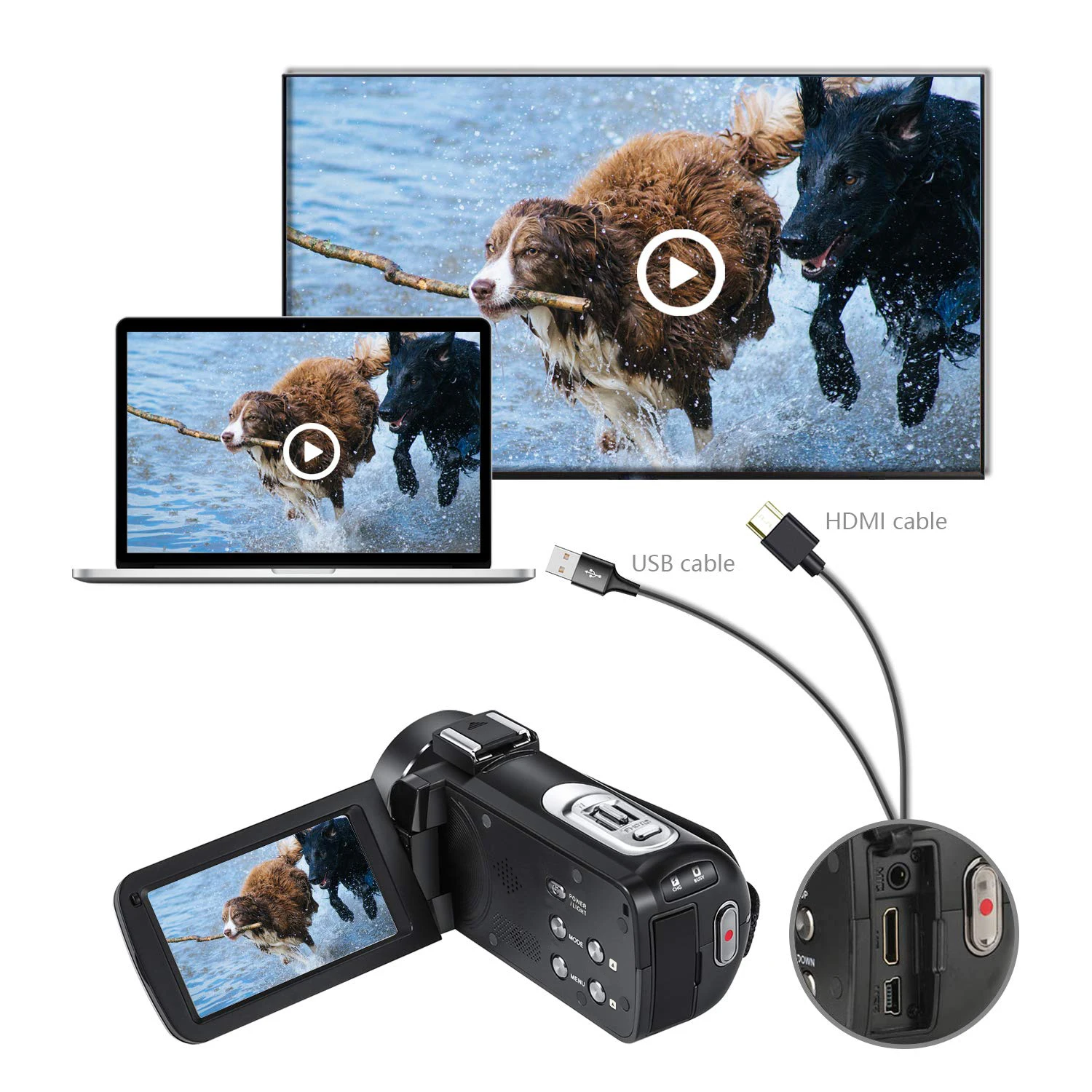 New 1080p handy 2.7K digital video camera HDV professional video camcorder