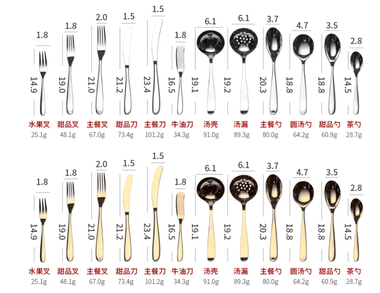 Wholesale Dinnerware set Coffee Spoon Forks And Knife Luxury Gold Cutlery Wedding Flatware Set