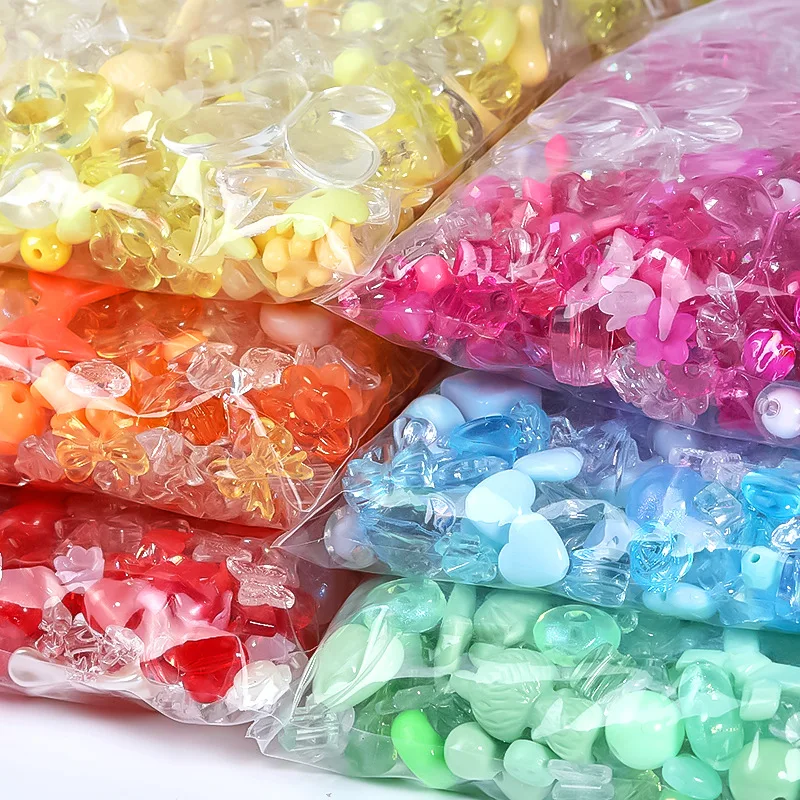 

JC crystal DIY colorful mix designs acrylic bead 500g bag phone lanyard chain acrylic beads for jewelry making