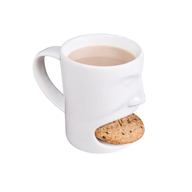 

cups ceramic with holder hold sublimation cookie mug coffee biscuits biscuit cup, Customized colors acceptable