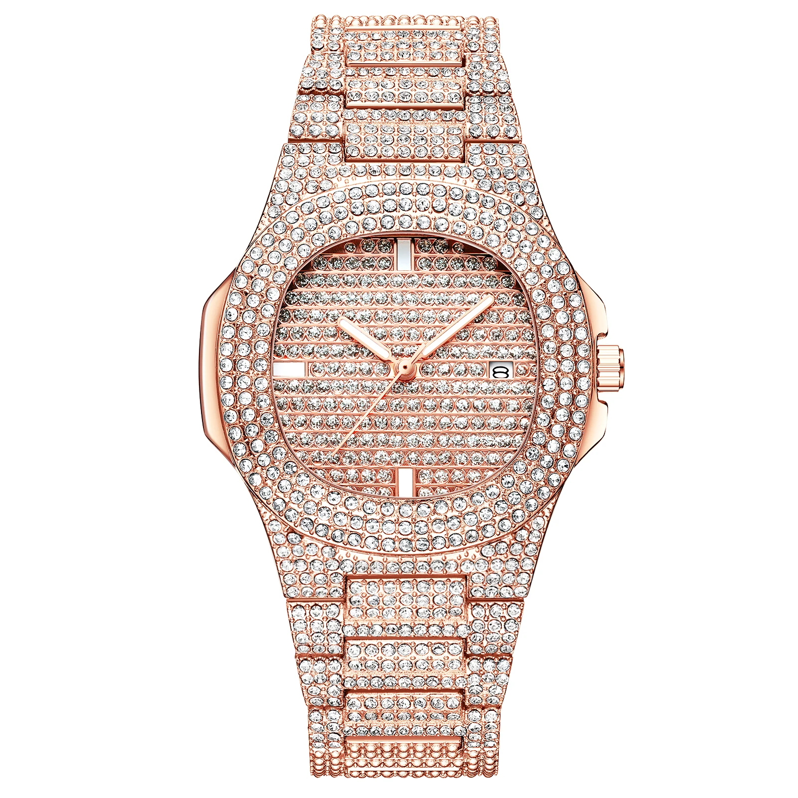 

Mujer Reloj Luxury Ladies Watches Iced Out Watch Rose Gold Jewelry Watch For Women, Gold, rose gold, silver