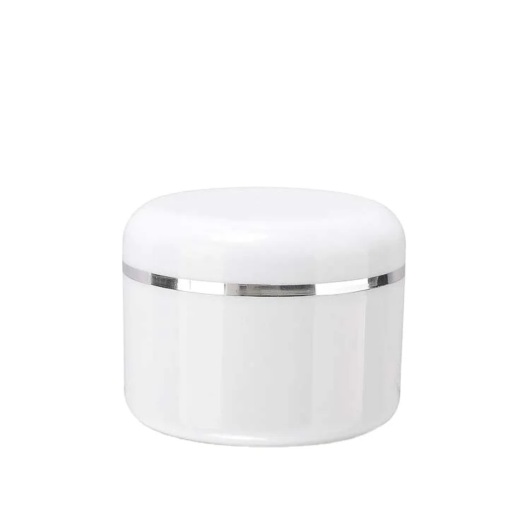 

Wholesale cosmetic 100g white plastic PP cream jar