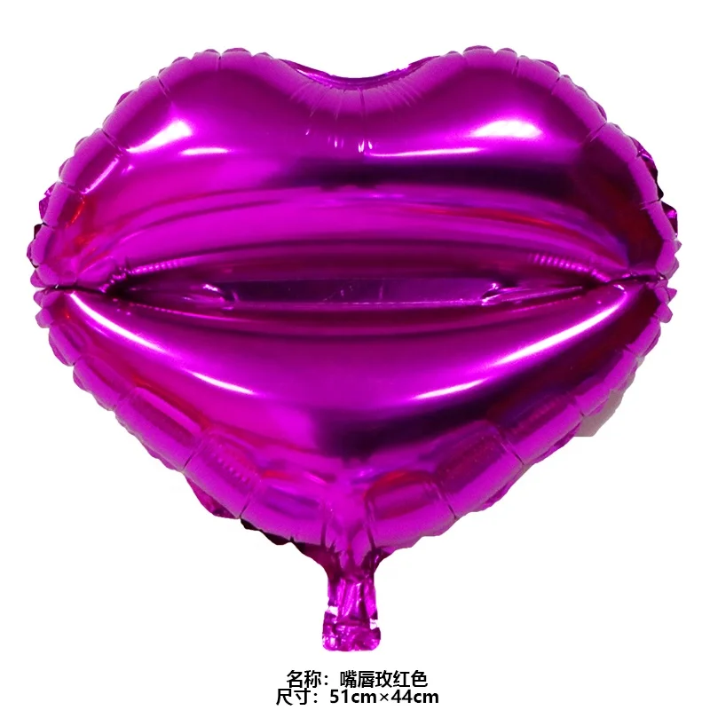 Wholesale Balloon Five Colors Lip Shaped Aluminum Foil Balloon For The