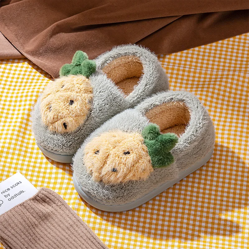 

Cheerful Mario Boys Girls Premium Soft Plush Slippers Cartoon Warm Winter House Shoes