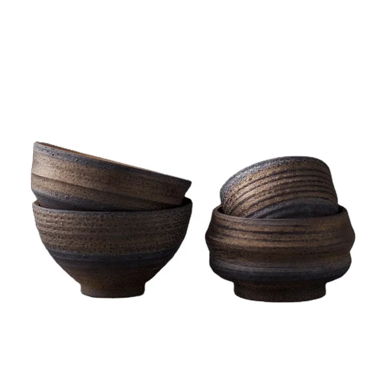 

Handmade Japanese Coarse Pottery Kung Fu Ceramic Tea Cups Small Tea Bowl Retro Home Decor Tea Coffee Milk Water Mug