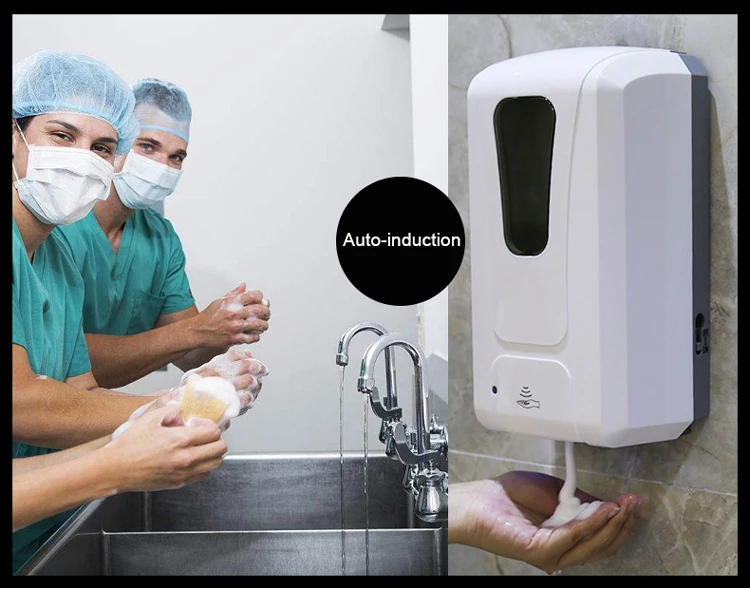 Wall mounted hand sanitizer dispenser/non contact gel soap dispenser /1000ml automatic induction alcohol sanitizer spray machine