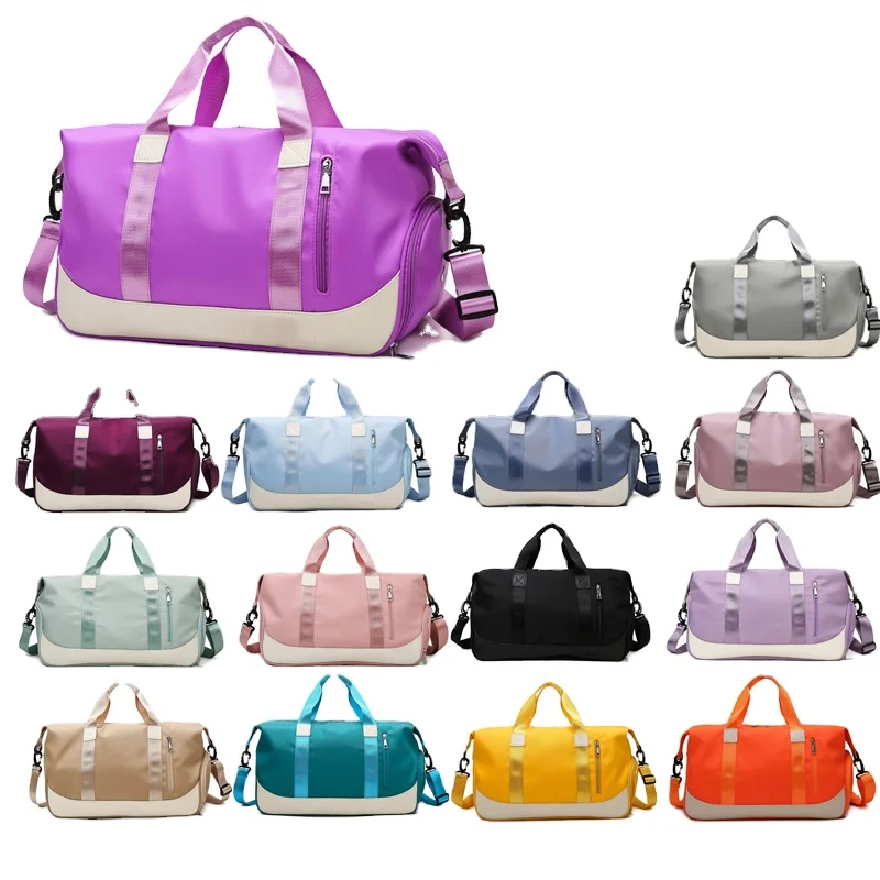 

2021 New Factory Wholesale Fashion Zipper Women Shoulder Handbag Travel Tote Bag Sports Gym Bag Female Yoga Bag, Customized color