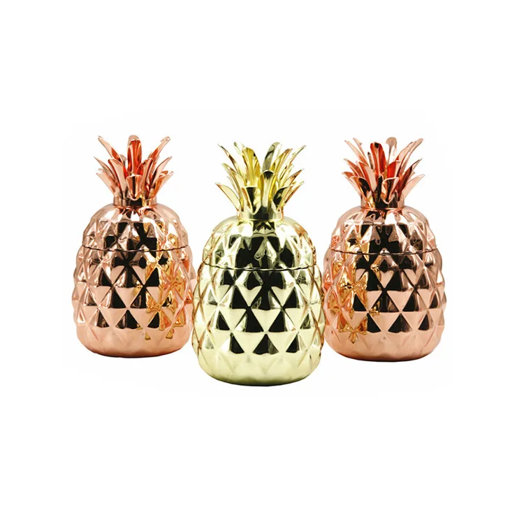 

Unbreakable Metal Cocktail Glass Luxurious Gold Plated Cosmopolitan Cocktail Glass 900ml Pineapple Giant Cocktail Glass