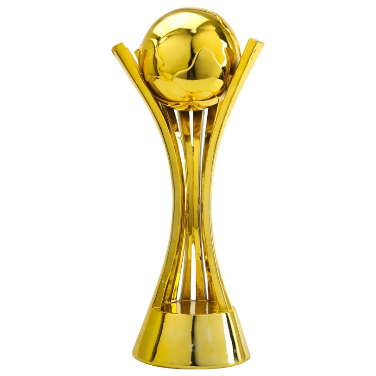 黄金金属系列树脂足球俱乐部奖杯足球金属纪念品