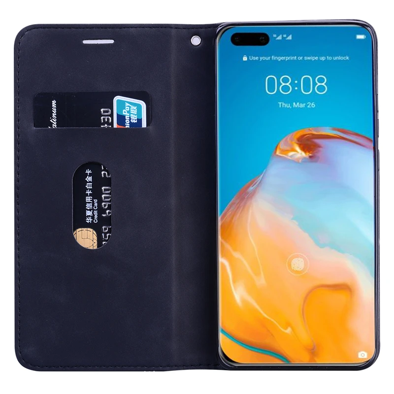 

For Huawei P40 Case Flip, Magnetic Pu Leather Wallet Case With Card Slots For Huawei P30 Lite P40 Pro Cell Phone Cases