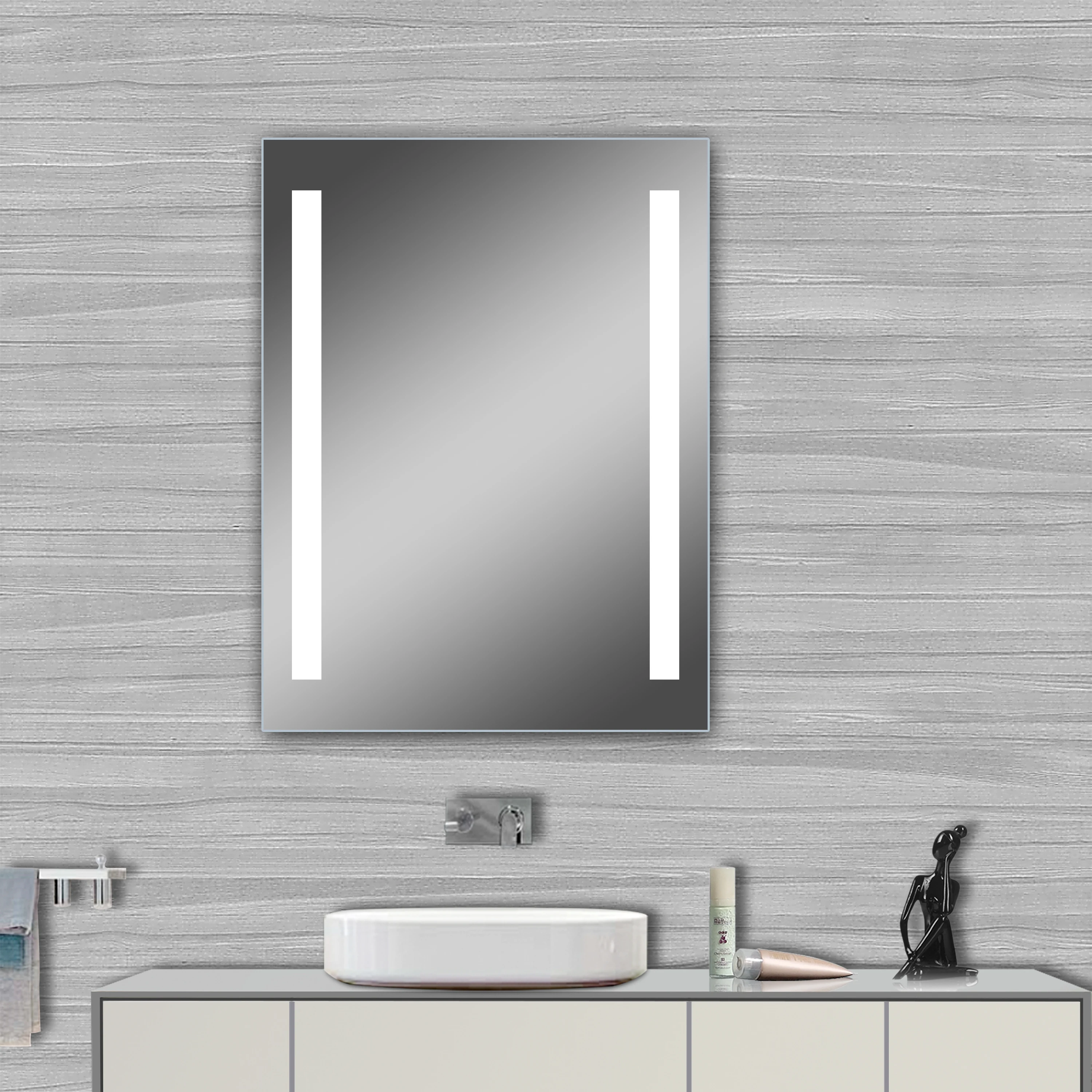 Mirror Modern Sale Business White Led Light Cross Customized Lighting Graphic Technical Bathroom