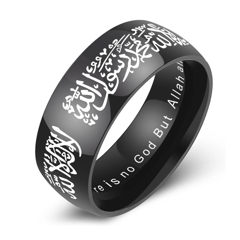 

Hot selling islamic rings for muslim men unique male black rings lord of the rings figures sword jewelry from dongguan china, Black color