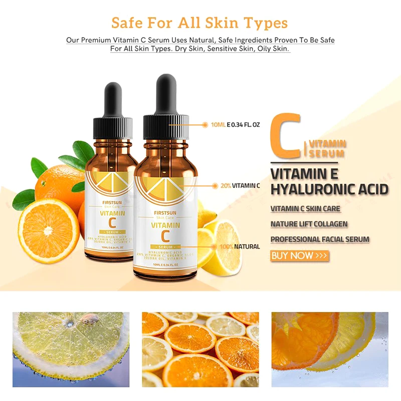 Retinol 2.5 Vitamin C / A Facial Anti Wrinkle Serum Remove Dark Spots